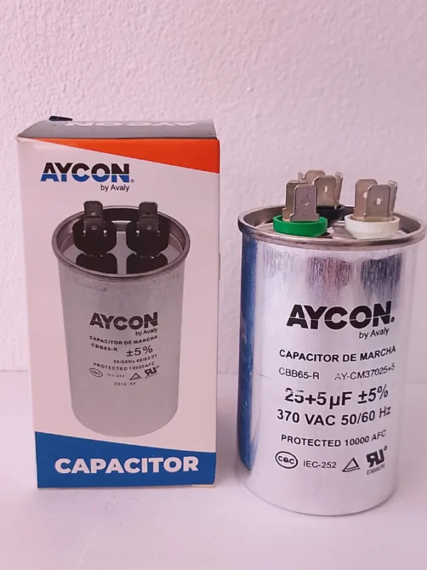 CAPACITOR  25+5 MFD 440V AVALY