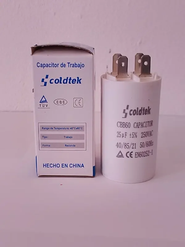 CAPACITOR  TRABAJO 25UF 250V COLDTEK