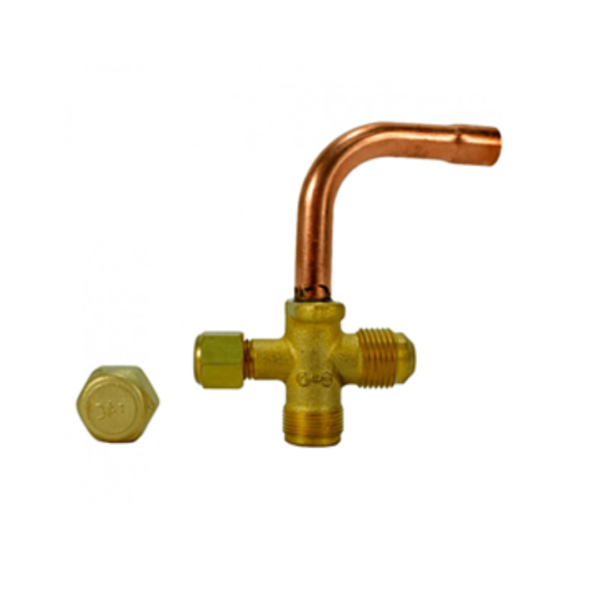VALVULA DE SERV.TUBO CURVO 1/4" COLDTECK